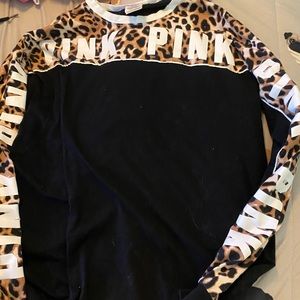 Vs pink leopard long sleeve medium
